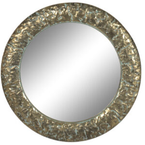 ESPEJO METAL CRISTAL 66X2,5X66 ENVEJECIDO DORADO