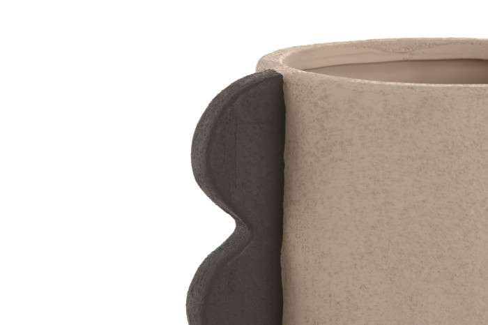 JARRON GRES 21X14X38 RUGOSO MARRON - Imagen 2