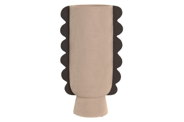 JARRON GRES 21X14X38 RUGOSO MARRON