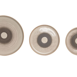 VAJILLA SET 18 GRES 27X27X2,8 RELIEVE BEIGE