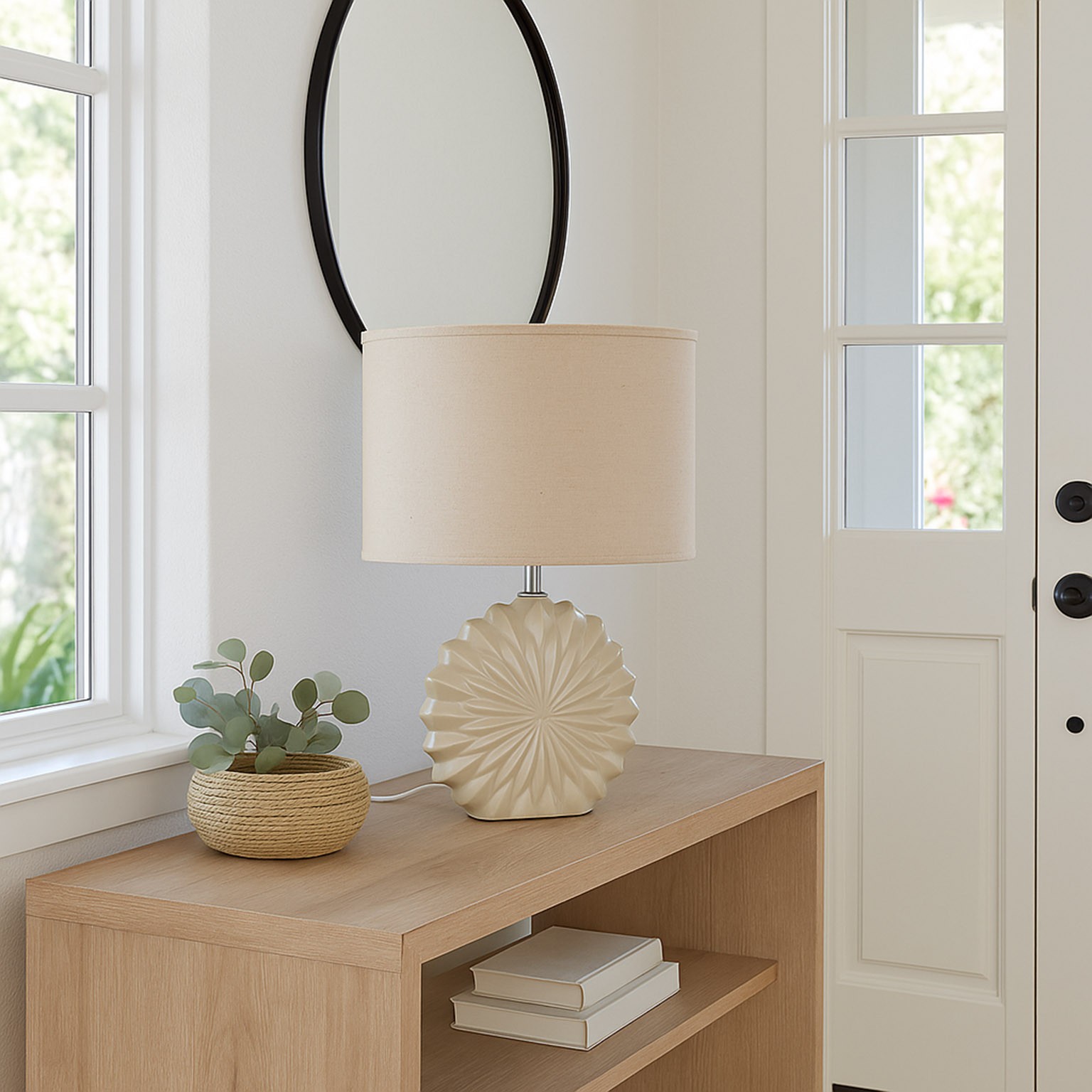LÁMPARA DE MESA CERAMICA ASHTA BEIGE - Imagen 2