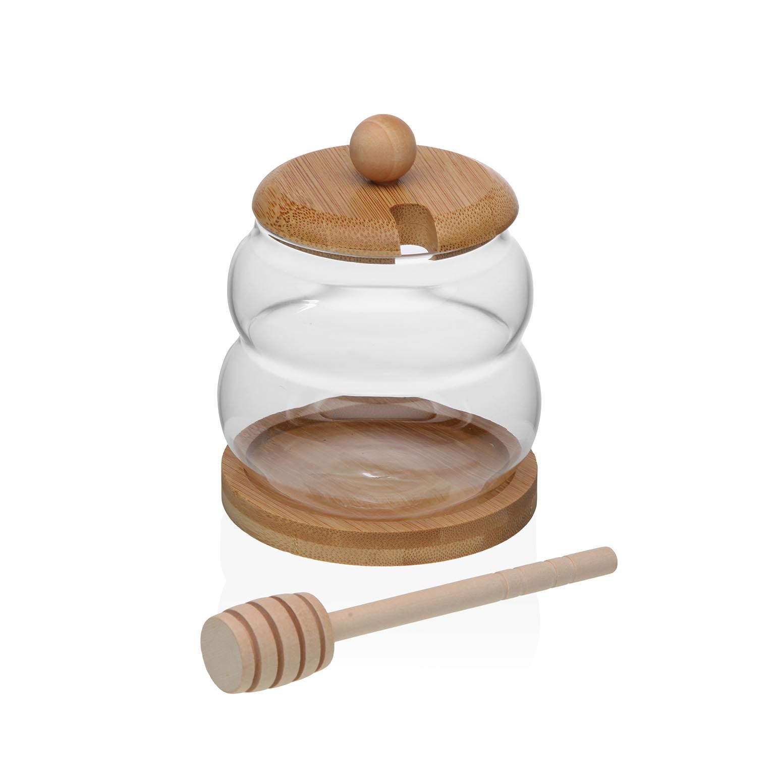 MIELERA CRISTAL Y BAMBÚ 300ML - Imagen 2