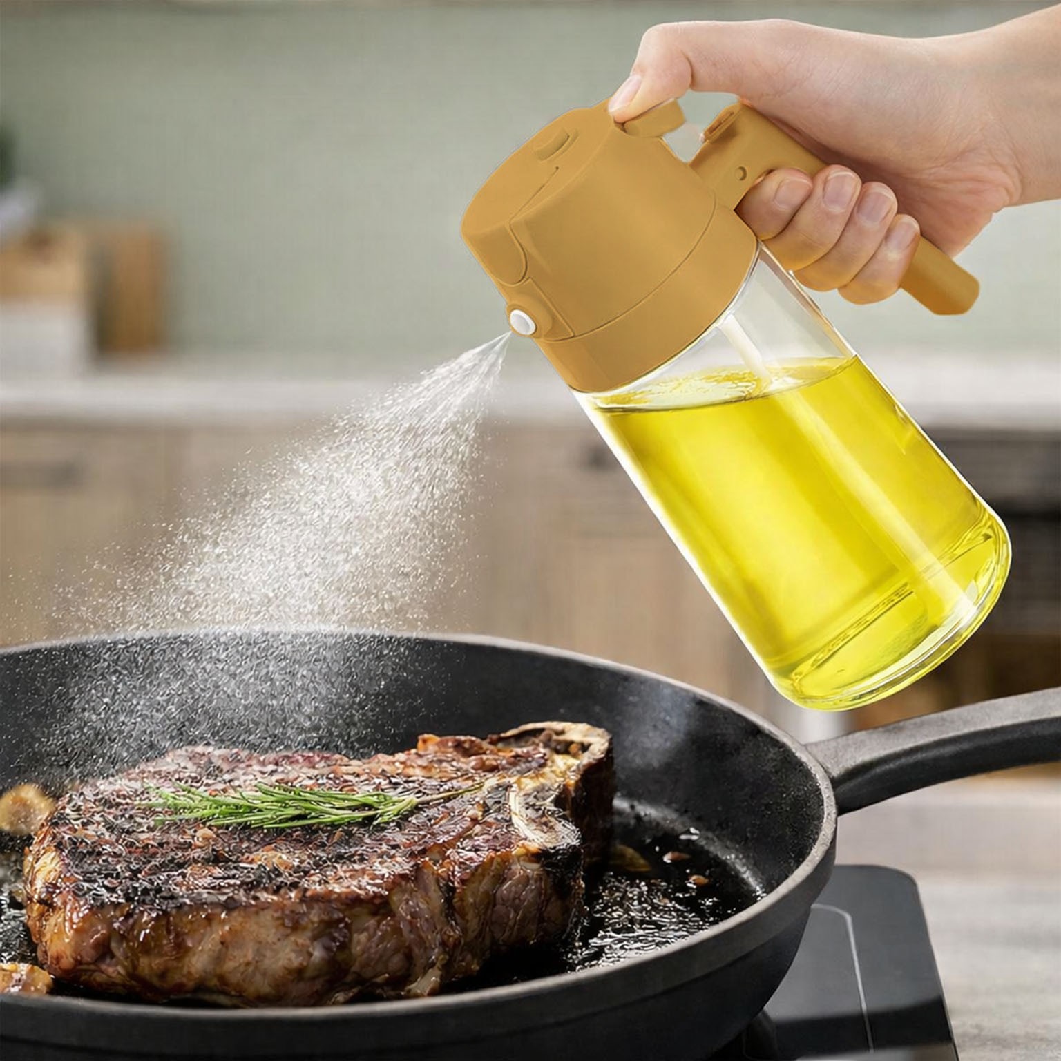 PULVERIZADOR DE ACEITE 450ML OCRE - Imagen 2