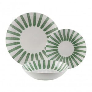 VAJILLA 18 PIEZAS JUNGLE VERDE